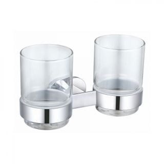 Два стакана для зубных щеток с держателем Wonzon & Woghand First WW-8428 хром